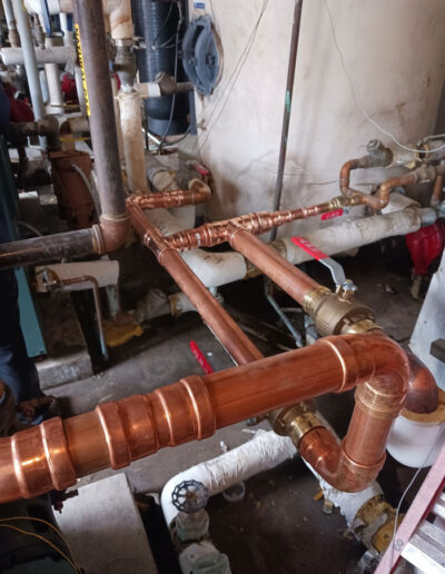 Rework 3 inch copper in pro press serving boiler systems